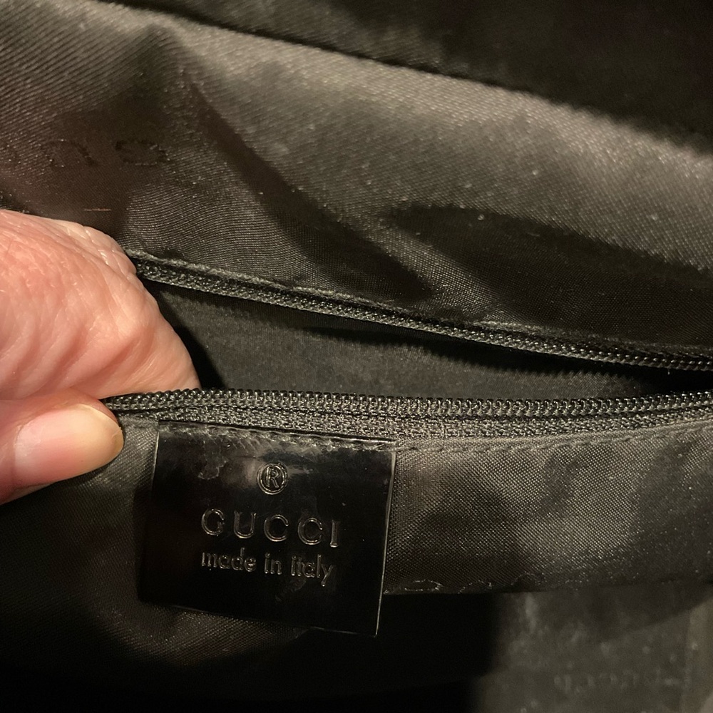 Gucci Black Patent Leather Bamboo Handles 2-WAY TOTE - Picture 9 of 11